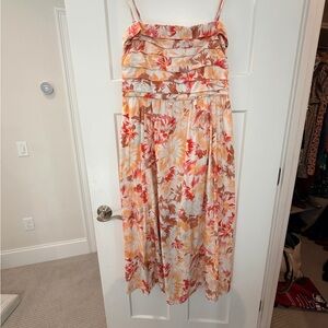 Abercrombie & Fitch Floral Dress - Red, Orange, Cream
